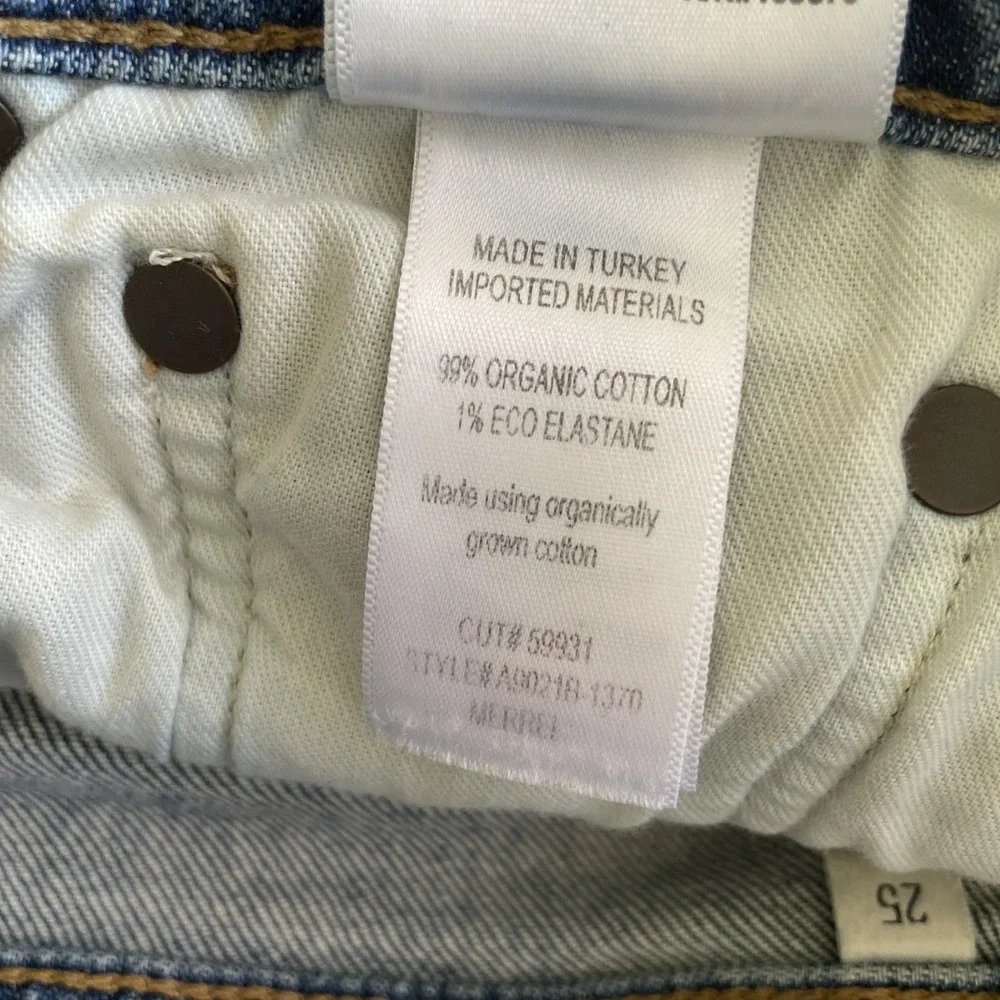 AGOLDE "Merrel" Size 25 Mid Rise Slim Straight Jeans Medium Wash Blue - Picture 8 of 9